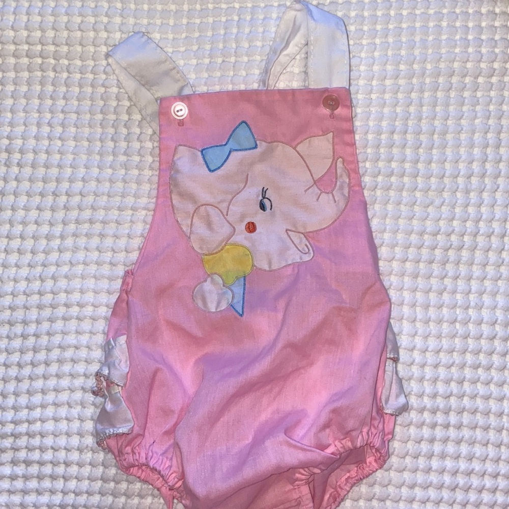 Vintage elephant romper